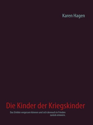 cover image of Die Kinder der Kriegskinder